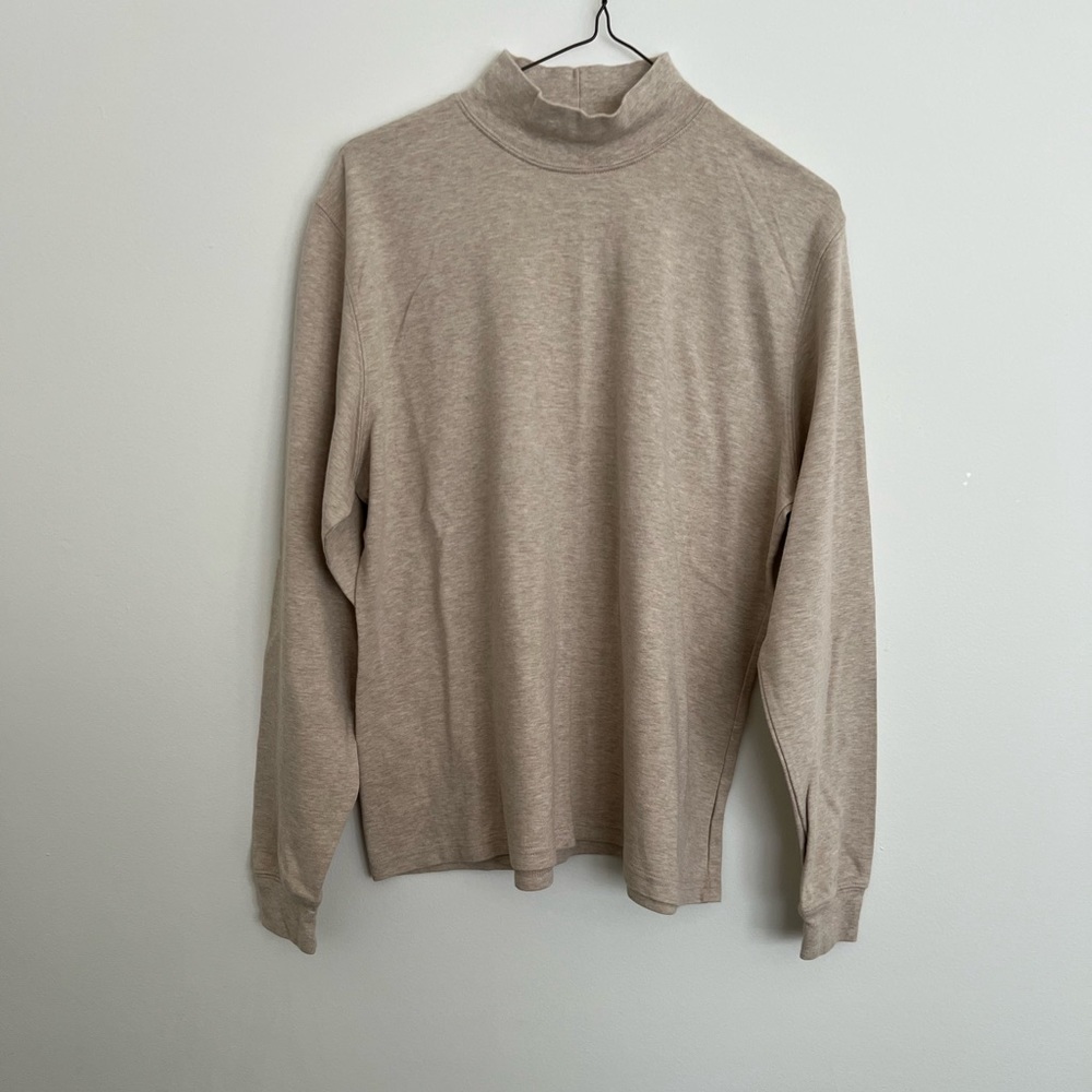 LL Bean cream/light beige turtle neck long sleeve size large